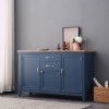 Blue Painted Large Storage Sideboard with Oak